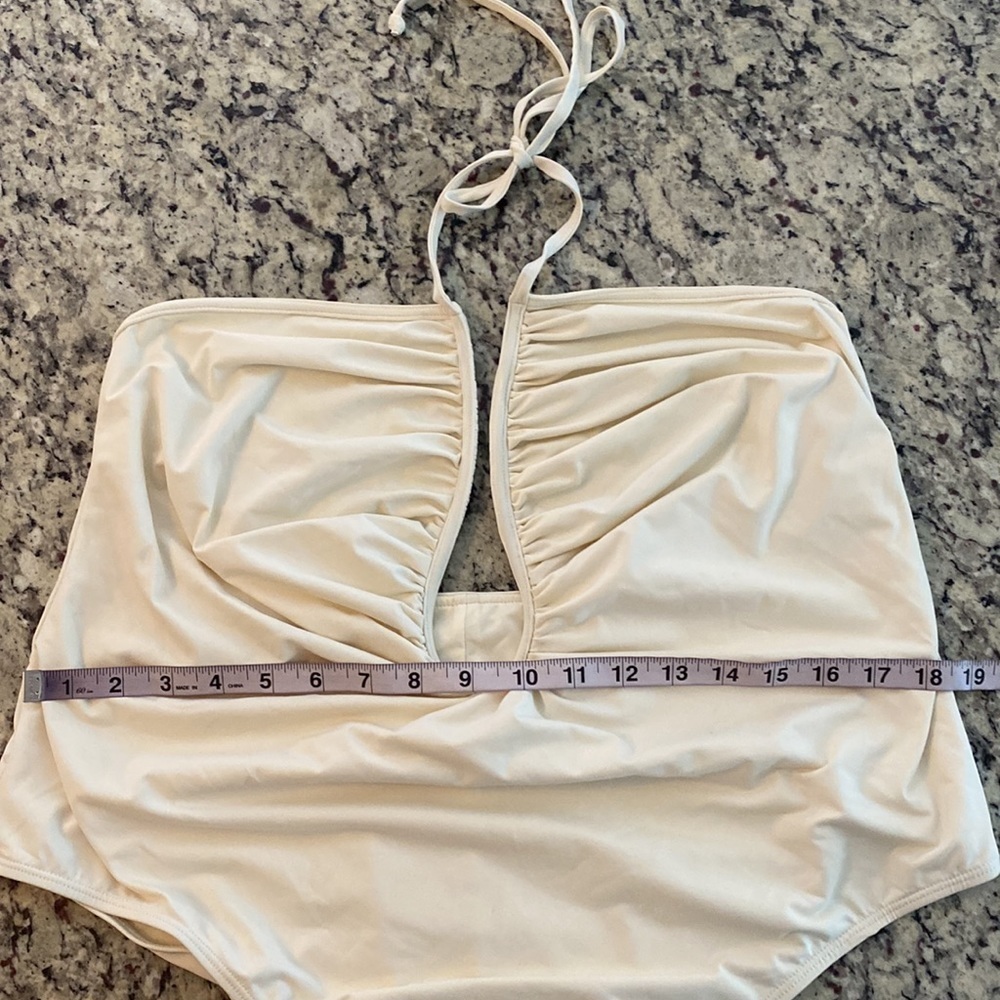 NWOT Good American Leilani Ivory Halter One Piece Swimsuit 7 4X - Picture 14 of 16